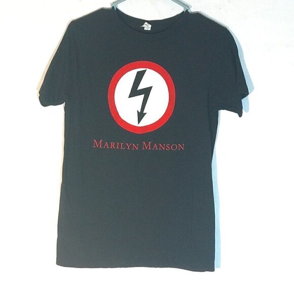 Vintage Tops - Vintage Black Rock Band Tee MARILYN MANSON Women Small Short Sleeve T Shirt